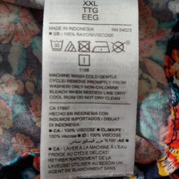 Old Navy Floral Colorful Flowy Boho Long Sleeve Modest Dress XXL - Picture 14 of 14